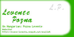 levente pozna business card